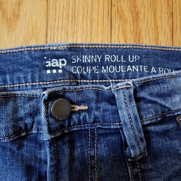 GAP Skinny Roll Up Jeans Size 2/26r - Picture 6 of 8